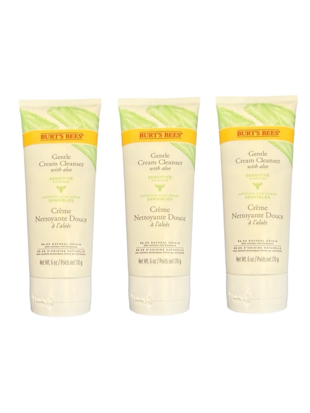 3 Burt Bee Gentle Cream Cleanser with Aloe